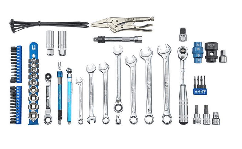 Touratech 01-070-2211-0 Touratech 70 delen gereedschap set speciaal voor BMW motoren Gereedschapset Touratech 70 delen gereedschap set speciaal voor BMW motoren