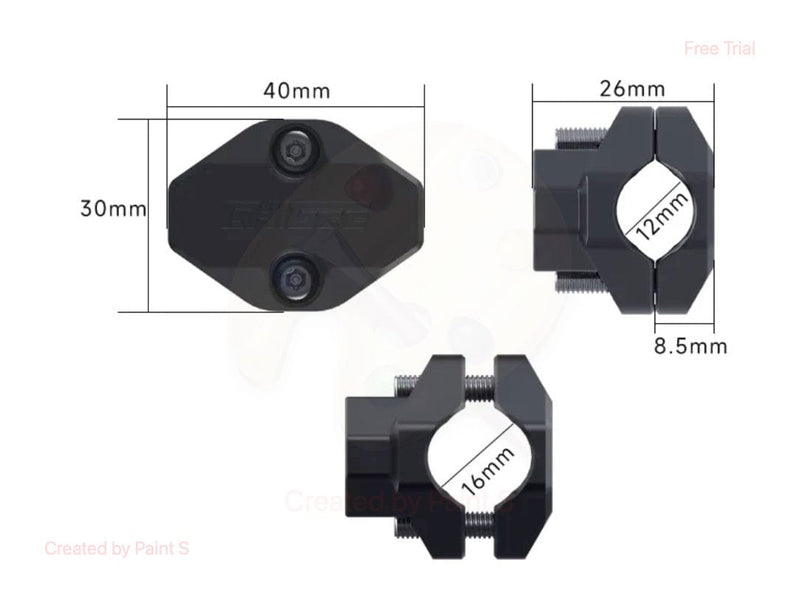 Chigee Chigee 12-16mm adapter voor aan de navigatiebeugel Navigatie steunen