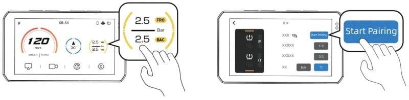 Chigee MFP0019 Chigee AIO-5 externe bandenspanningsensoren met vervangbare batterij Banden sensoren